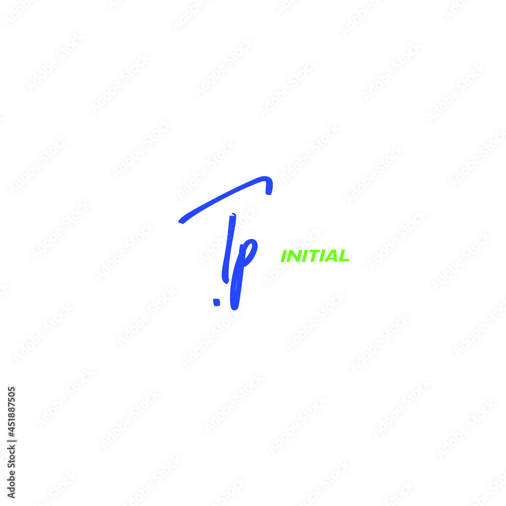 Tp handwritten logo for identity 