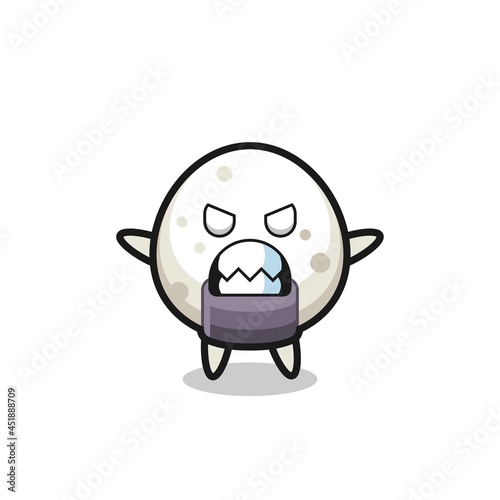 wrathful expression of the onigiri mascot character