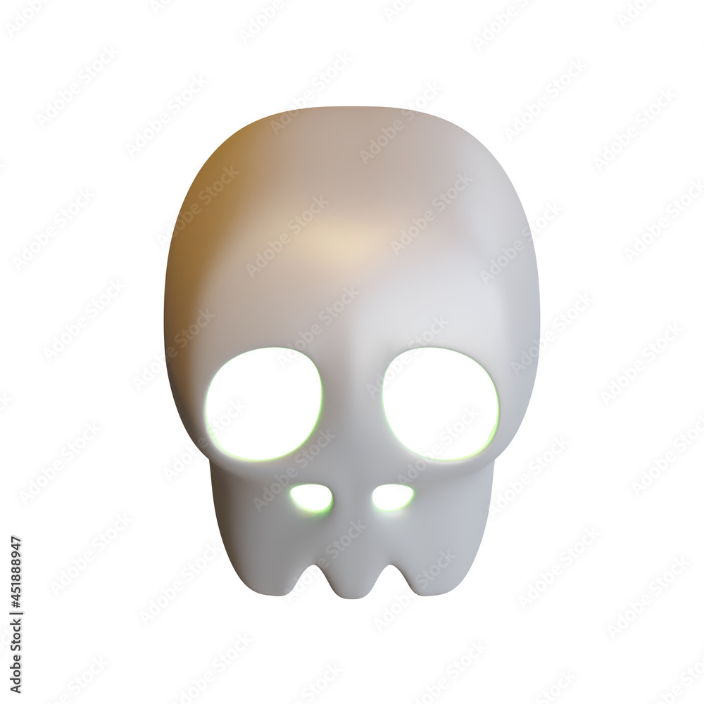Halloween Skull 3D Rendering Illustration Element Halloween Skull 3D Rendering Illustration Element