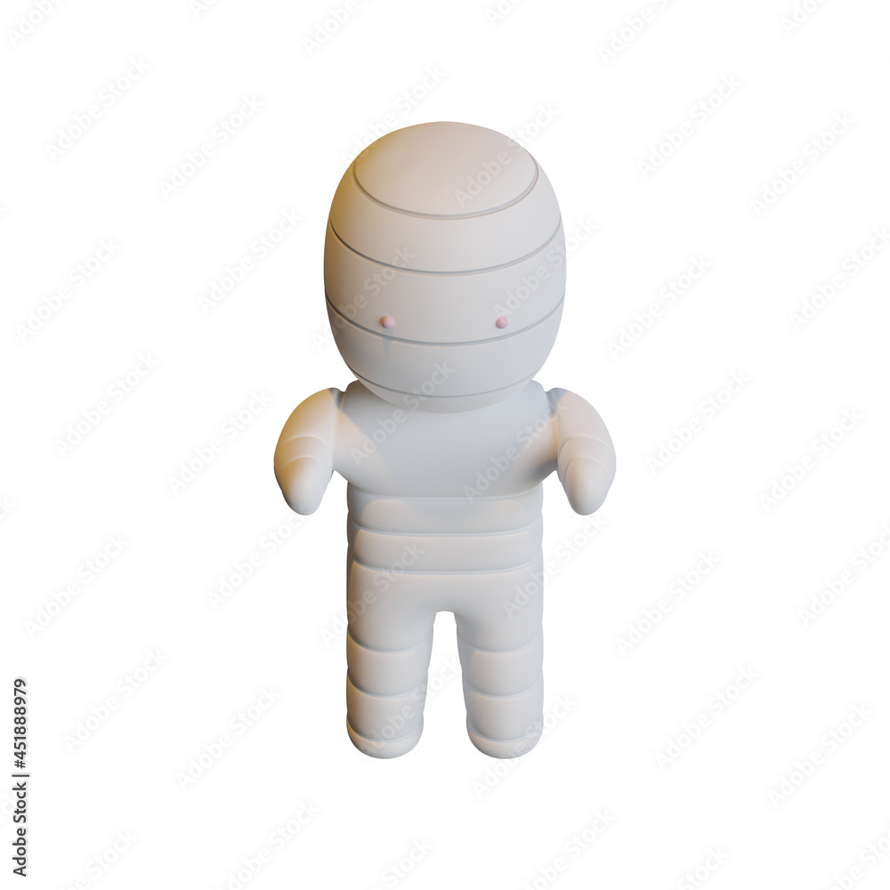 Halloween Mummy 3D Rendering Illustration Element