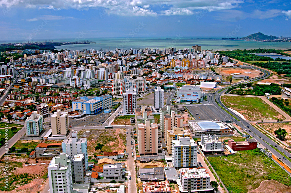 Vista aérea da cidade de Vitória. Espírito Santo.