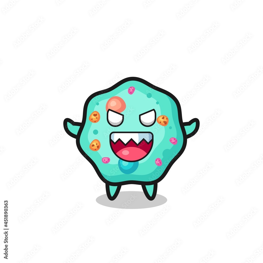 illustration of evil amoeba mascot character illustration of evil amoeba mascot character