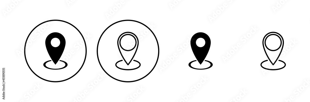 Pin icon set. Location icon vector. destination icon. map pin Pin icon set. Location icon vector. destination icon. map pin