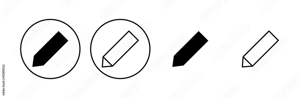 Pencil icon set. pen symbol. edit icon vector Pencil icon set. pen symbol. edit icon vector