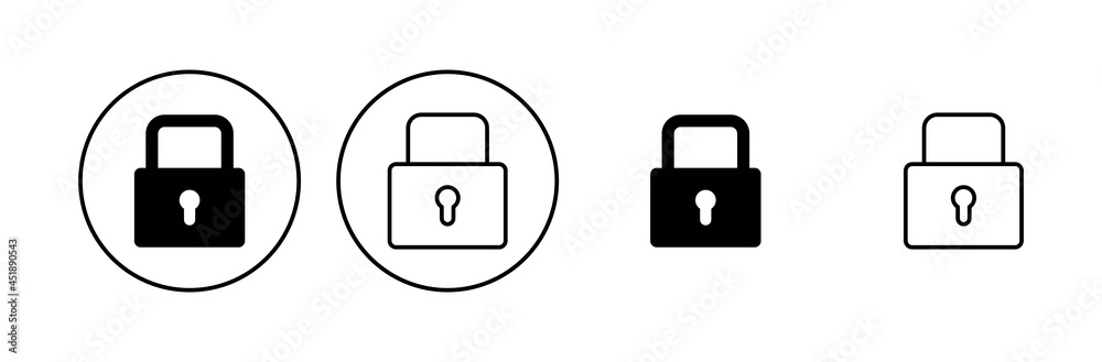 Lock icon set. Padlock icon vector. Encryption icon. Security symbol Lock icon set. Padlock icon vector. Encryption icon. Security symbol