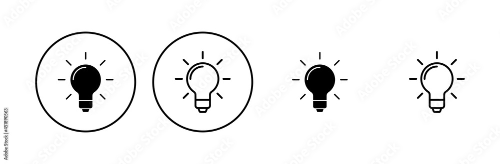 Lamp icon set. Light bulb icon vector. idea symbol. Lamp icon set. Light bulb icon vector. idea symbol.