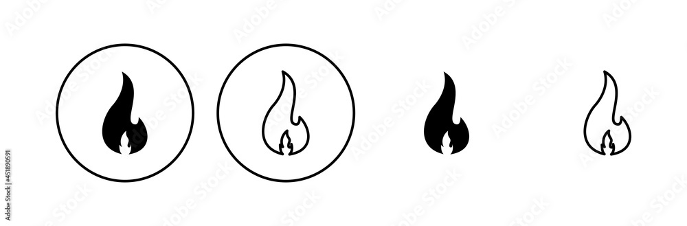 Fire icon set. fire vector icon Fire icon set. fire vector icon