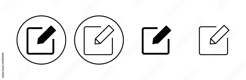 Edit icon set. edit document icon. edit text icon. pencil. sign up Edit icon set. edit document icon. edit text icon. pencil. sign up