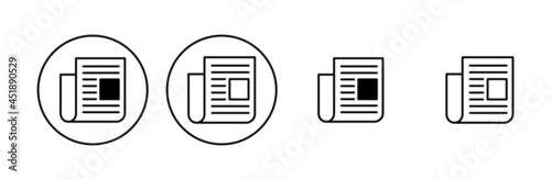 Newspaper icon set. news paper vector sign
