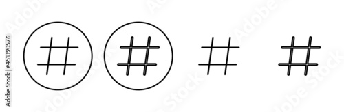 Hashtag icon set. hashtag symbol