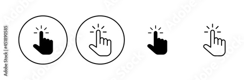 Hand cursor icon set. cursor icon vector. hand cursor icon click
