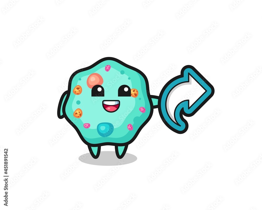 cute amoeba hold social media share symbol cute amoeba hold social media share symbol