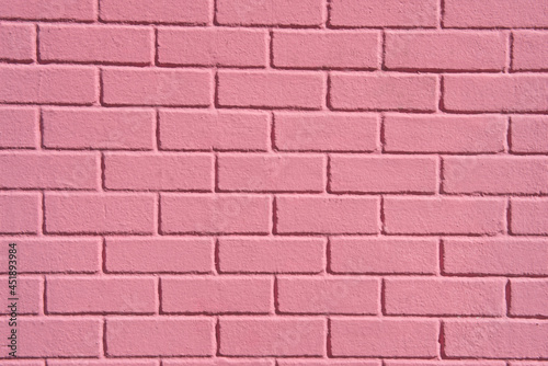 Pink brickwall background and texture.