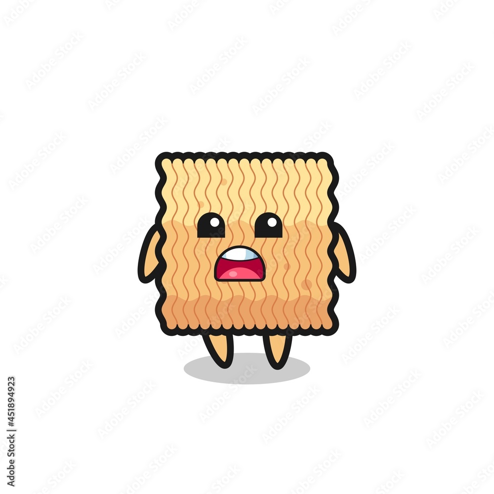 raw instant noodle illustration with apologizing expression, saying I am sorry raw instant noodle illustration with apologizing expression, saying I am sorry