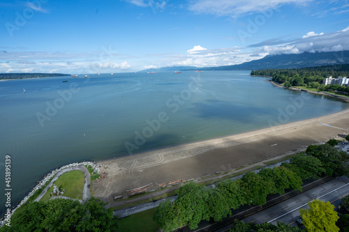 Aerial Photo of English Bay Beach Vancouver Canada
