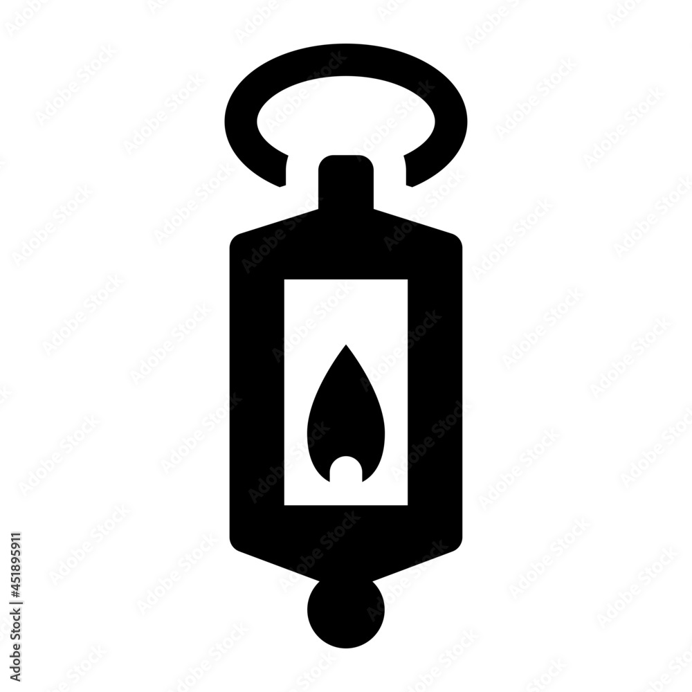 Lamp Glyph Icon Vector