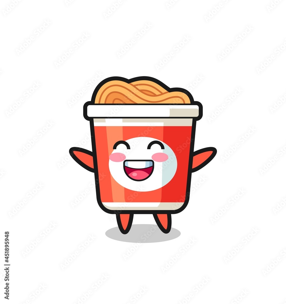 happy baby instant noodle cartoon character