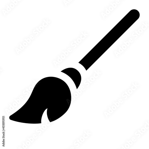 Broom Glyph Icon Vector