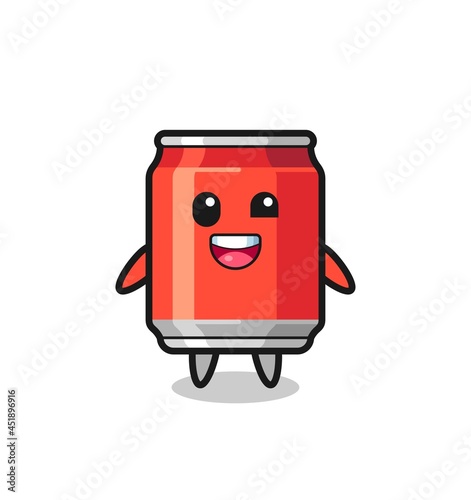 illustration of an drink can character with awkward poses