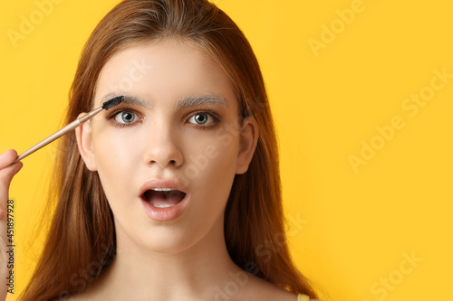Beautiful young woman with ...