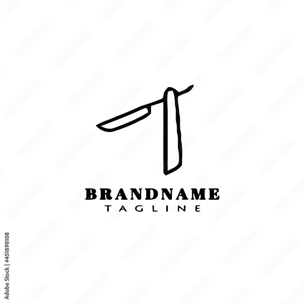 razor blade logo cute design template icon vector illustration razor blade logo cute design template icon vector illustration