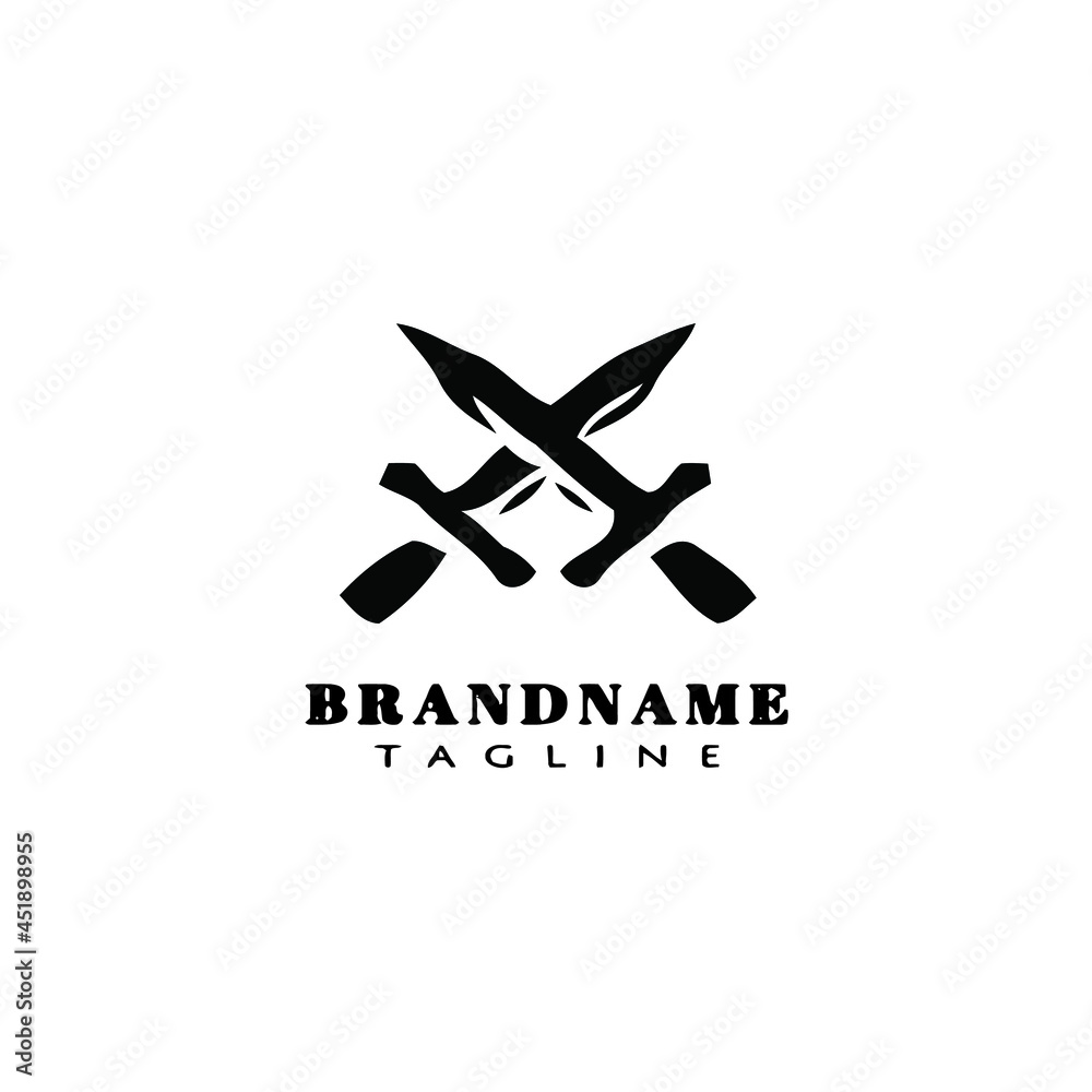 sword logo icon design template vector illustration