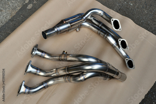 マフラー　エキパイ　溶接　muffler　welding Exhaust pipe photo