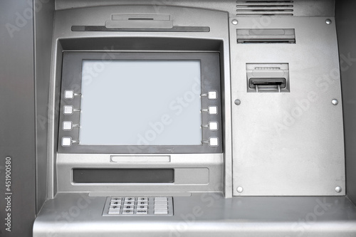 View of modern ATM outdoors