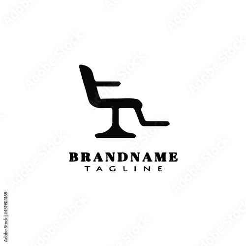 barbershop cartoon logo icon design black vector