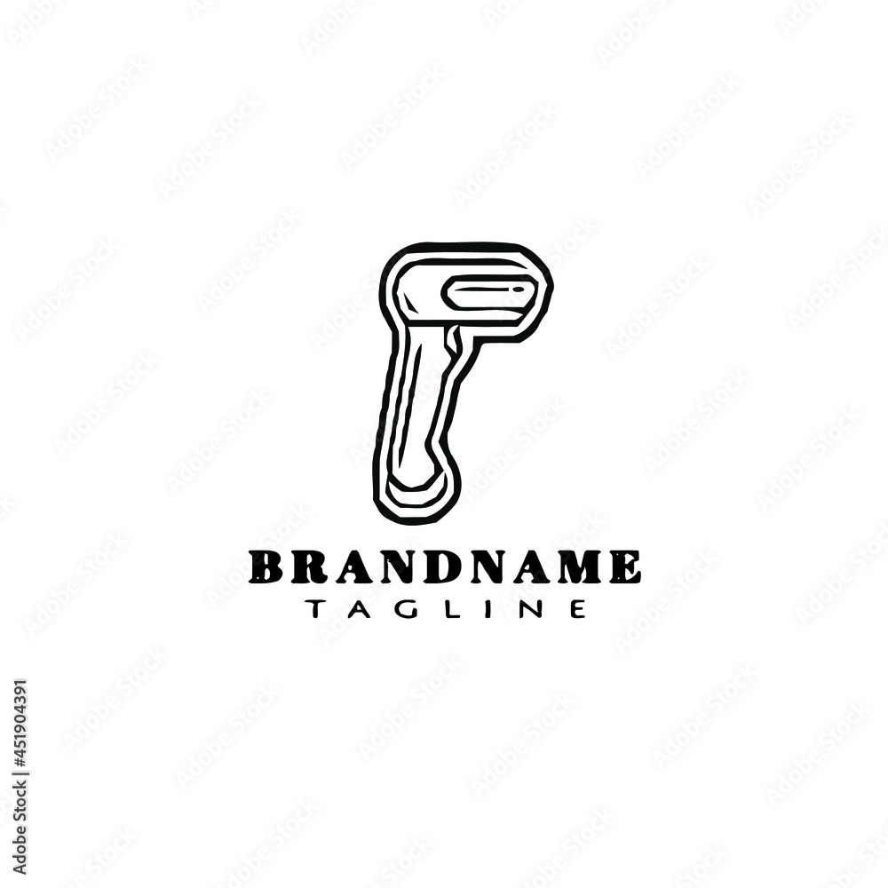 barcode scanners cartoon logo icon design template black vector creative barcode scanners cartoon logo icon design template black vector creative
