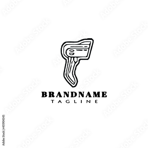 barcode scanners cartoon logo icon design creative black vector illustration