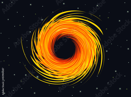 Black hole in dark space vector