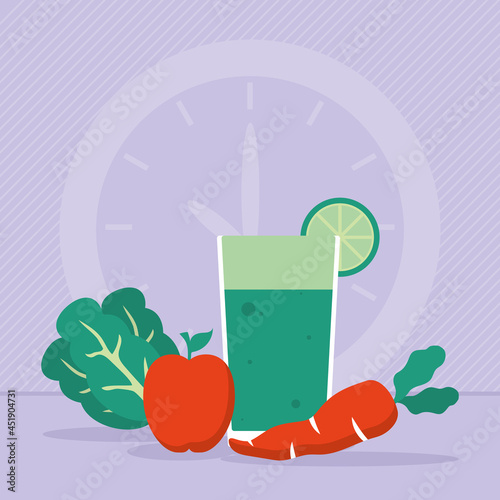 healthy vegetables and juice