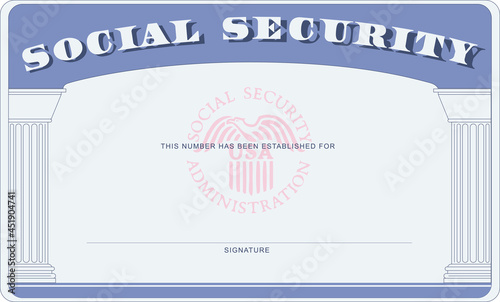Social security card ID photo