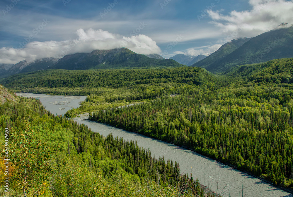 Matanuska Valley and Matanuska River, Alaska