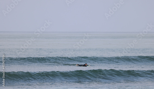 surfing in the sea