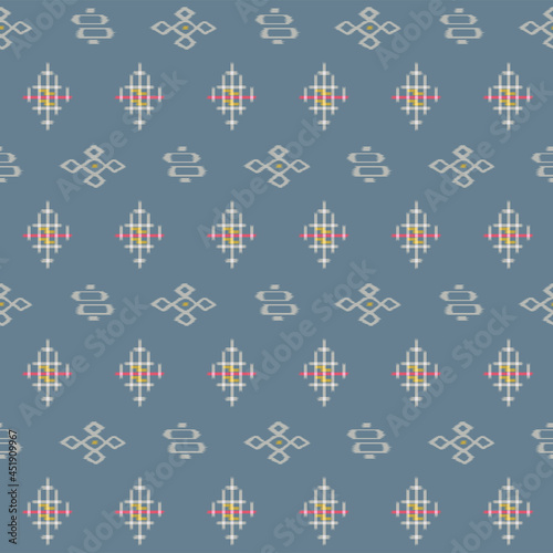 Japanese Diamond Cross Shape Motif Vector Seamless Pattern