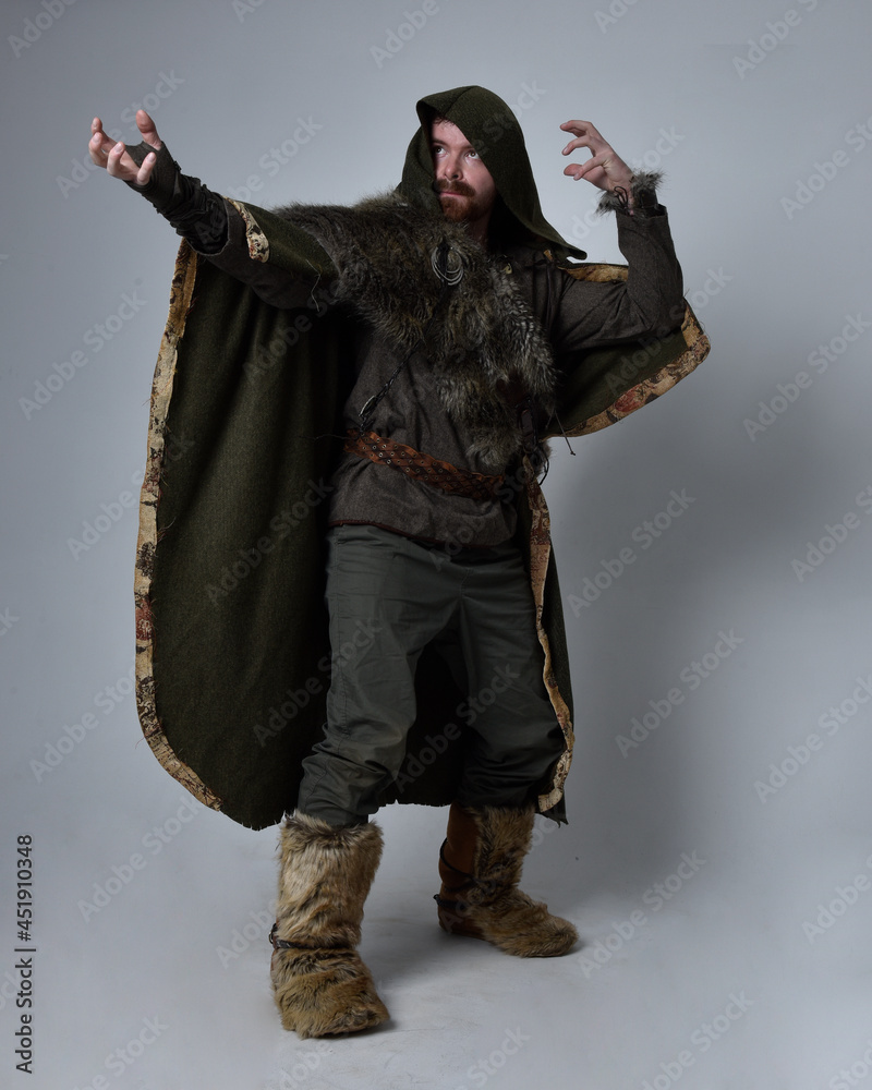Hooded fur clearance cloak