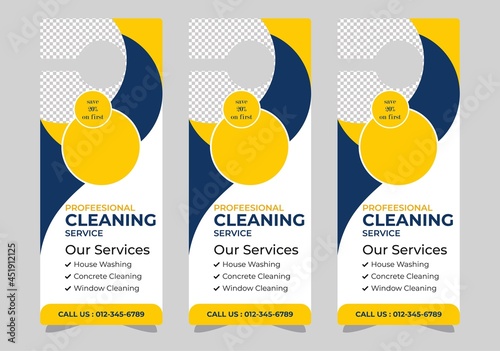 cleaning service door hanger design