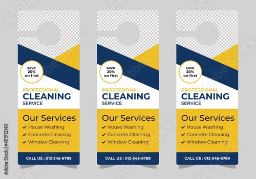 cleaning service door hanger design