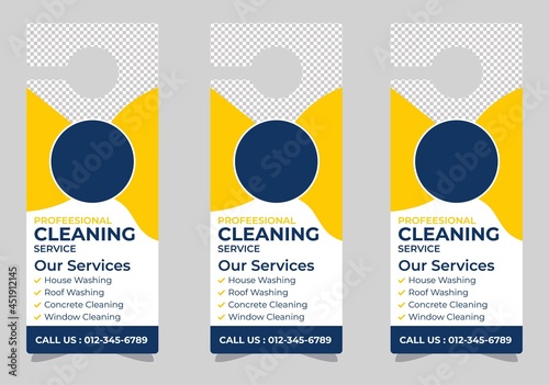 cleaning service door hanger design