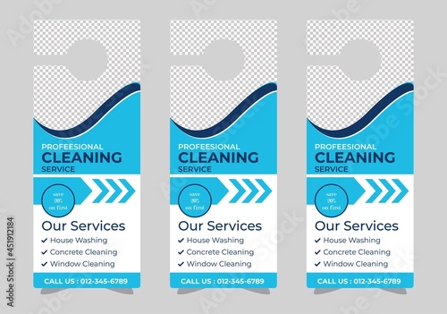 cleaning service door hanger design