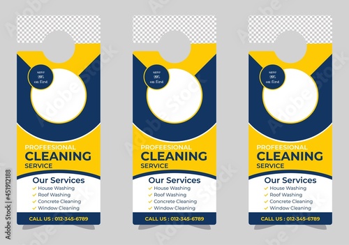 cleaning service door hanger design