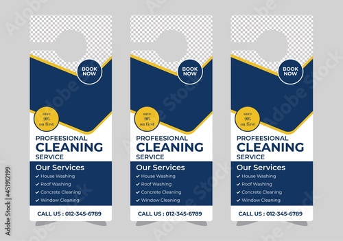 cleaning service door hanger design