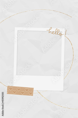 Blank collage photo frame template vector photo