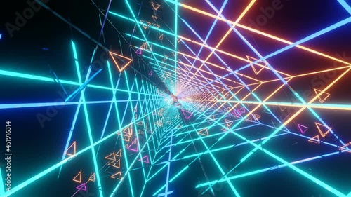 Flying in an abstract sci-fi VJ Loop tunnel. 