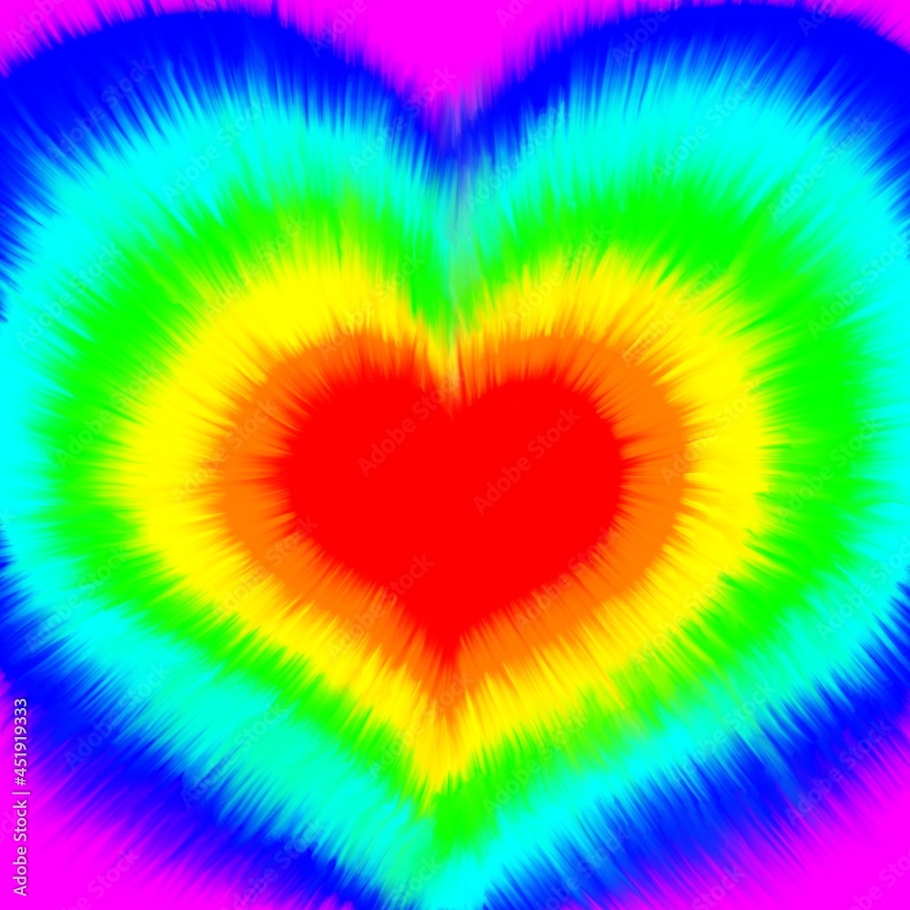 Abstract heart. Tie dye pattern. Abstract heart. Tie dye pattern.