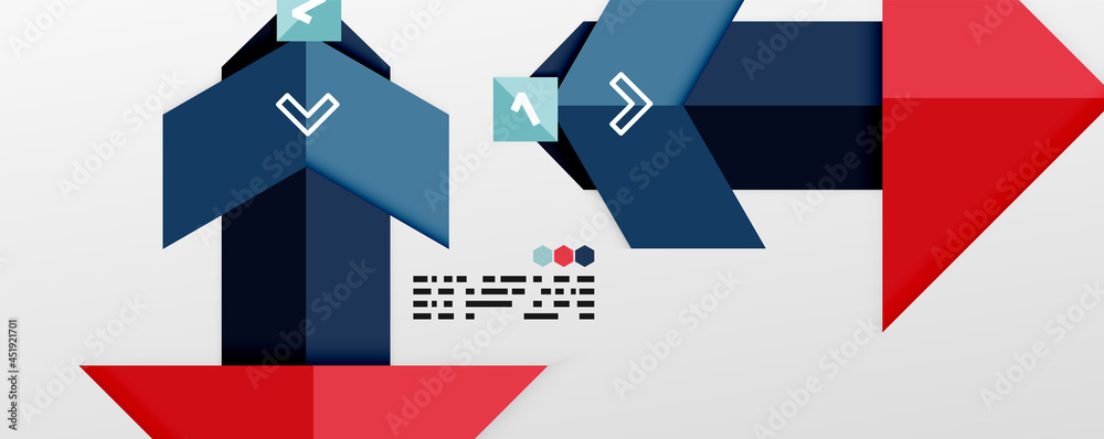 Obraz premium Shiny color triangles and geometric shapes vector abstract background