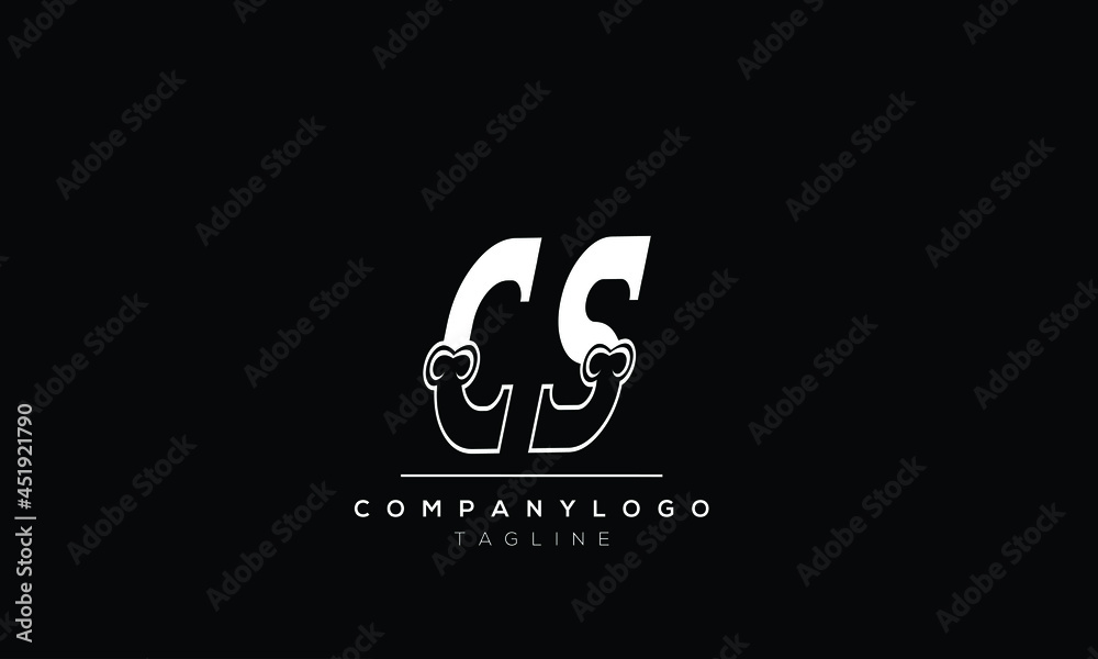 Abstract Letter Initial CS SC Vector Logo Design Template. Abstract Letter Initial CS SC Vector Logo Design Template.