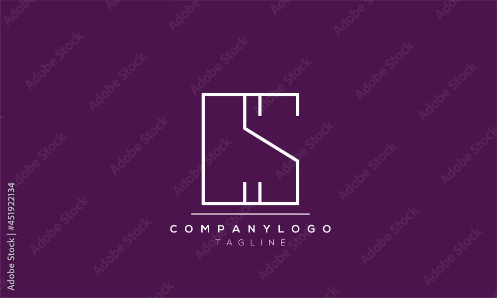 Abstract Letter Initial CS SC Vector Logo Design Template. Abstract Letter Initial CS SC Vector Logo Design Template.